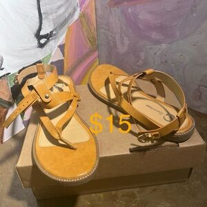 Stylish Tan Strappy Sandals